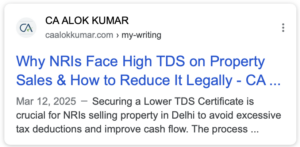 Why NRIs Face High TDS on Property Sales & How to Reduce It Legally
